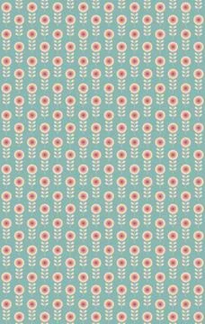 Seamless scandinavian pattern of multicolored spikelet flower Stock Illustration