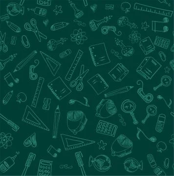 Seamless school  background. Layered Stock Illustration