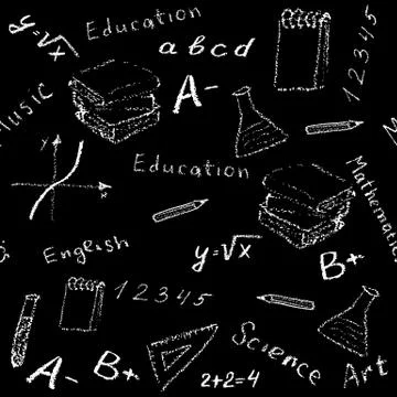 Seamless school board Stock Illustration