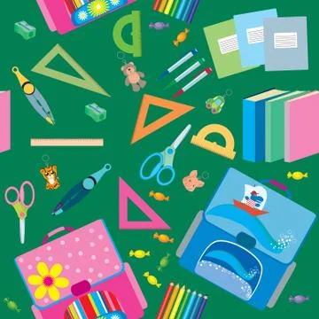 Seamless school pattern イラスト素材