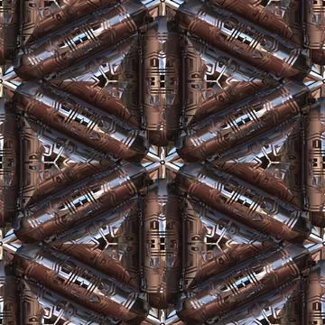 Seamless Sci-Fi background Sci-fi seamless wall background, It can also be... Stock Photos