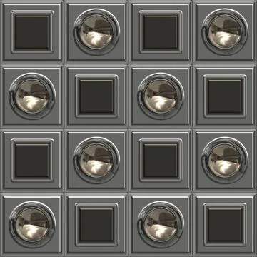 Seamless Sci-Fi background Sci-fi seamless wall background, It can also be... Stock Photos