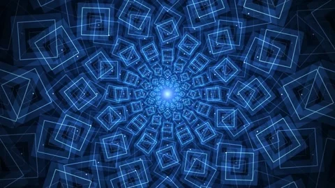 Seamless Sci-Fi Geometric Tunnel Loop Stock Footage 340875149
