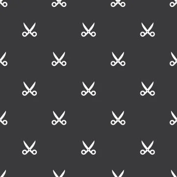 Seamless Scissors Inverted Silhouette Pattern Illustrazione stock