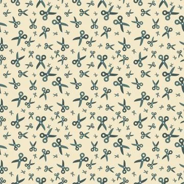 Seamless scissors pattern Stock Illustration