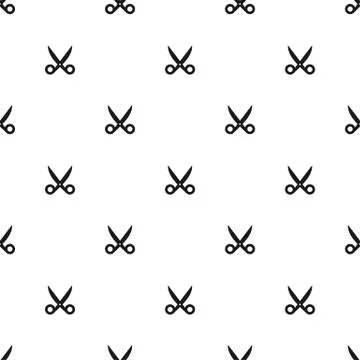 Seamless Scissors Silhouette Pattern Stock Illustration