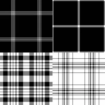 Seamless Scottish tartan pattern set for fashion and decor. Ideal for kilts.. Stock Illustration