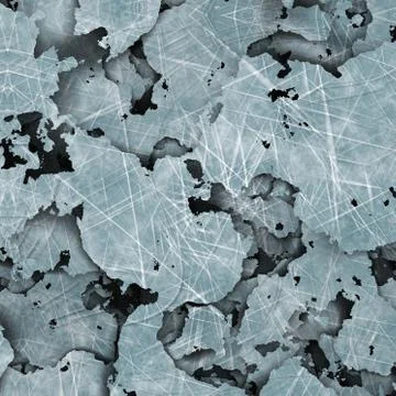 Seamless scratched ice surface background. Frozen water skating line marks on Stock Illustration