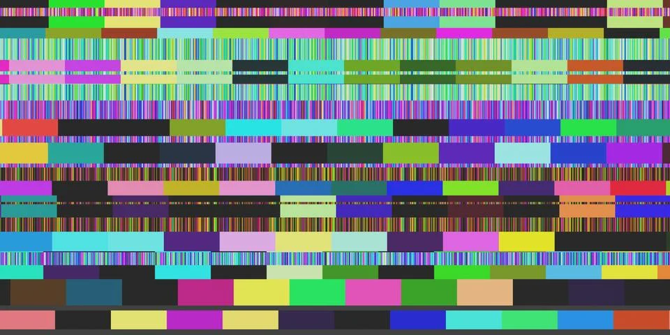 Seamless Screen Error Glitch Background. Stock Photos