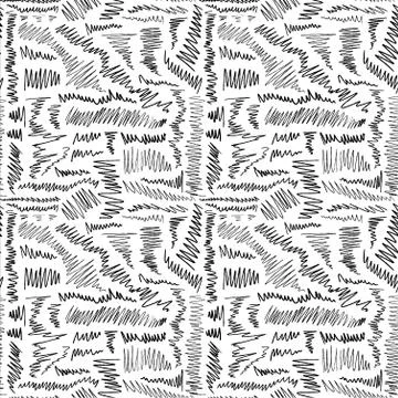 Seamless scribble background - hand drawn doodle vector. Stock Illustration