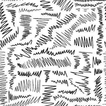 Seamless scribble background - hand drawn doodle vector. Stock Illustration