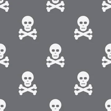 Seamless Scull Pattern Background Stock Illustration