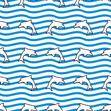 Seamless sea background Stock Illustration