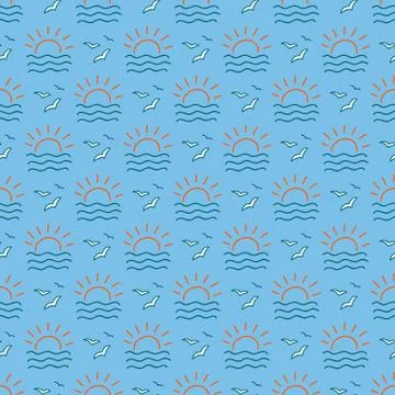 Seamless sea background Stock Illustration