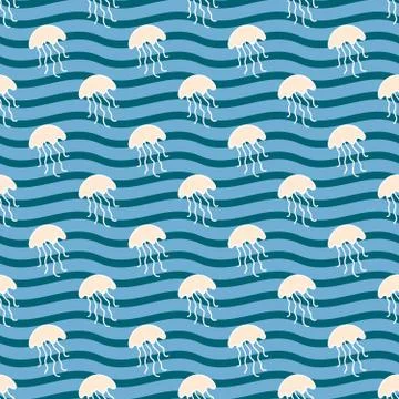 Seamless sea background Illustrazione stock