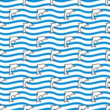 Seamless sea background Stock Illustration