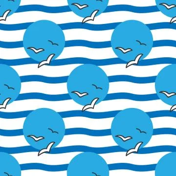 Seamless sea background Illustrazione stock