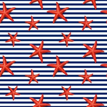 Seamless sea pattern. Vector illustration. Stock Illustration