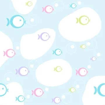Seamless sea pattern, wallpaper Stock Illustration