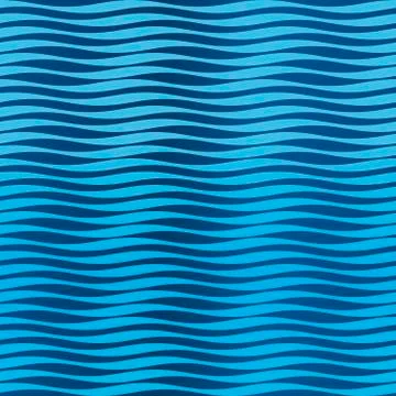 Seamless sea waves texture in blue tones. Stock Illustration