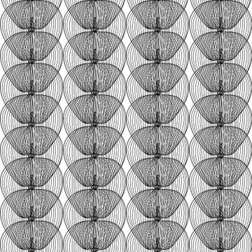 Seamless seamless pattern with abstract apple fruits, design element Stock Illustration