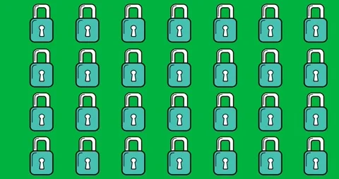 Seamless security padlock pattern for Safer Internet Day awareness. Stock Footage 318505126