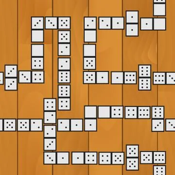 Seamless sequence of dominoes 01 Stock Illustration