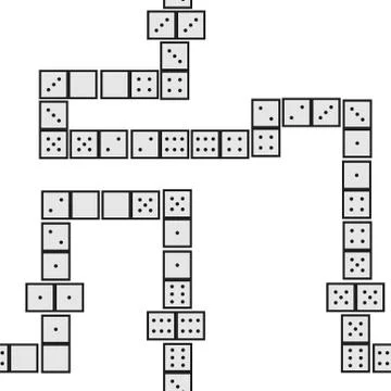 Seamless sequence of dominoes 02 Stock Illustration