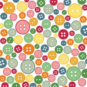 Seamless sewing buttons colorful pattern Stock Illustration