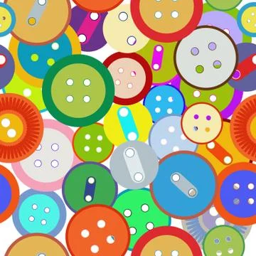 Seamless sewing buttons Stock Illustration