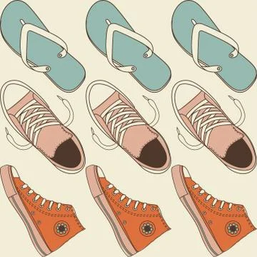 Seamless shoes Stock Illustration