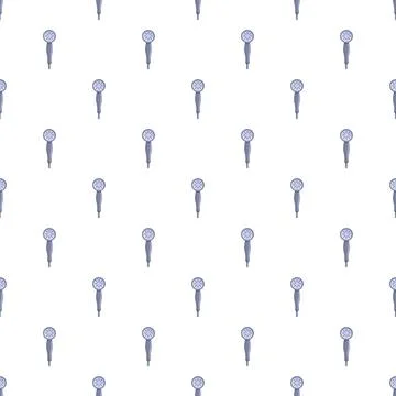 Seamless shower head pattern illustrating hygiene and plumbing design Stock Illustration