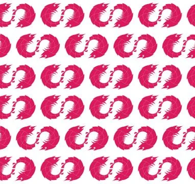 Seamless Shrimp Pattern Stock Illustration