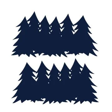Seamless silhouette of coniferous forest, vector. For web and apps Stock Illustration