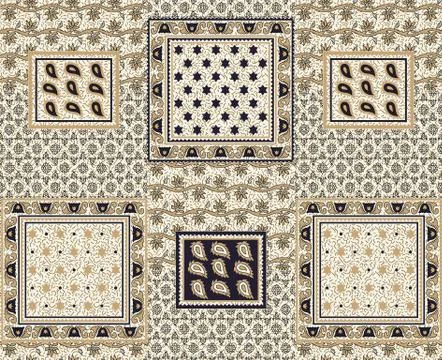 Seamless silk geometric square background Stock Illustration