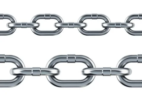 Seamless silver chain pattern. 3D illustration 스톡 일러스트