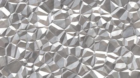 Seamless Silver Geometric Stone Texture, 4K Abstract Low Poly Rock Wall Stock Illustration