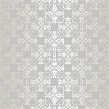 Seamless silver small floral elements wallpaper Stock Illustration