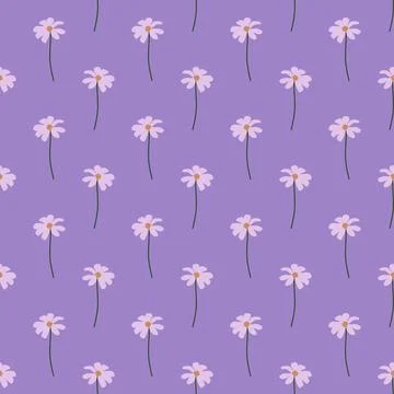 Seamless simple daisy Stock Illustration