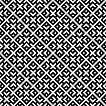 Seamless simple geometric pattern in black and white Stock Illustration