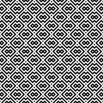 Seamless simple geometric pattern in black and white Stock Illustration