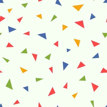 Seamless simple geometric pattern with small colorful triangle forms Stock Illustration