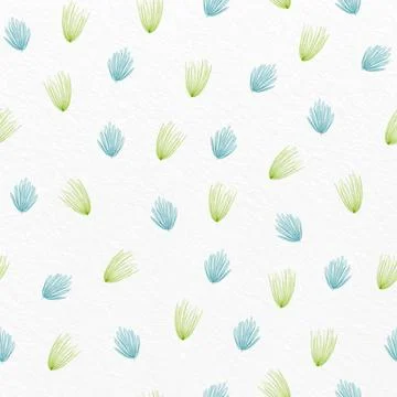 Seamless simple green grass pattern background , greeting card Stock Illustration