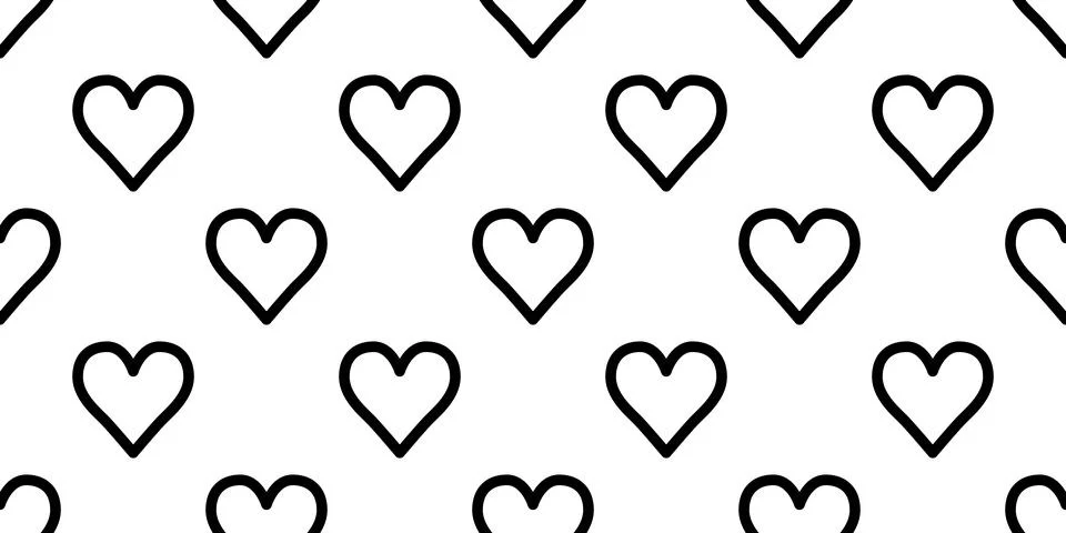 Seamless simple heart icon pattern, repeats vertically and horizontally 스톡 일러스트