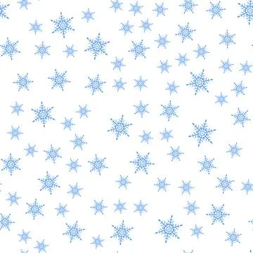 Seamless simple mono texture Christmas snow flakes Stock Illustration
