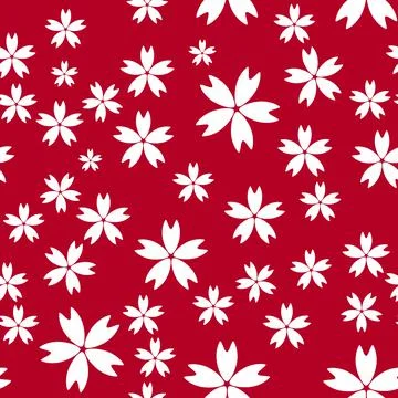 Seamless Simple Pattern Background with Flowers. Vector Illustration EPS10 Stockillustratie