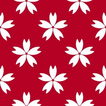 Seamless Simple Pattern Background with Flowers.  Illustration Illustrazione stock