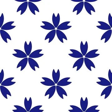 Seamless Simple Pattern Background with Flowers.  Illustration Stock Illustration