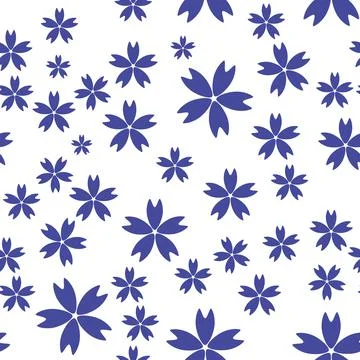 Seamless Simple Pattern Background with Flowers.  Illustration Illustrazione stock