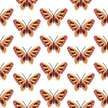 Seamless simple pattern with butterflies Stock-Illustration